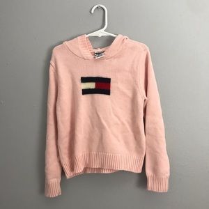 Tommy Hilfiger size:6X pink sweater with hood